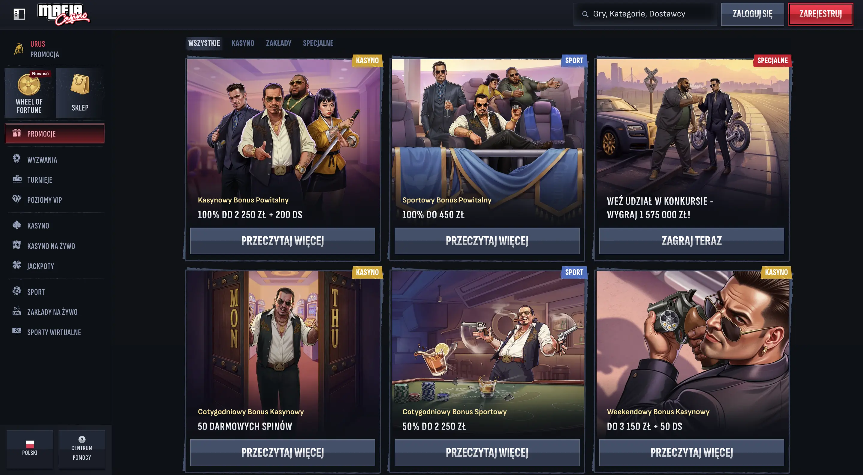 Promocje Mafia Casino online dla nowych i stałych graczy w Polsce Promocje Mafia Casino online dla nowych i stałych graczy